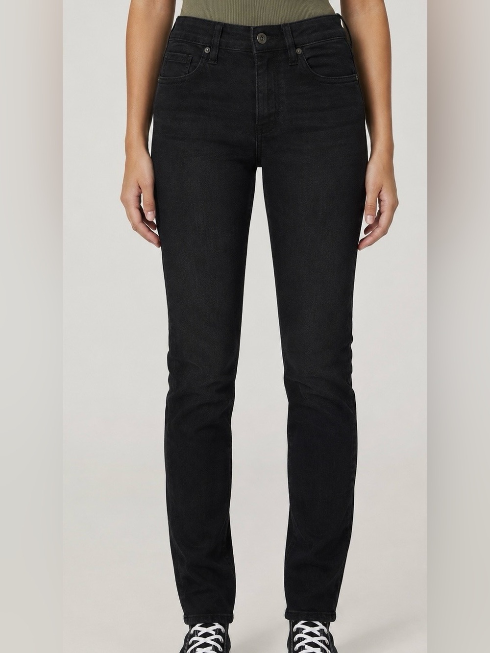 PrAna Kayla‎ High Rise Skinny Jeans Black dark wash Size 00/24 Regular Stretch
